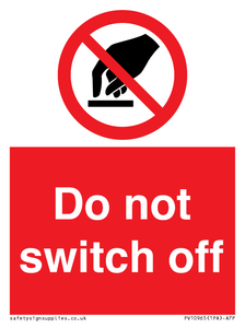 Do not switch off 